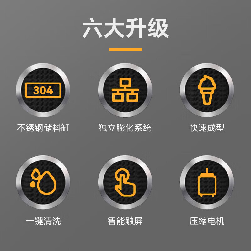 麥大廚升級款三頭臺(tái)式冰淇淋機(jī)2.5KW 